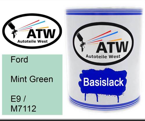Ford, Mint Green, E9 / M7112: 1L Lackdose, von ATW Autoteile West.